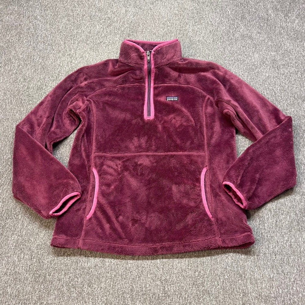 Patagonia Los Gatos 1/4 Zip Fleece‎ Pullover Burgundy Plum Womens Small